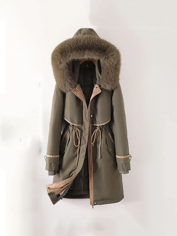 Mireille | Winterjas voor dames met afneembare binnencapuchon-Zomer Jassen-Calora-Grijs-M-Calora