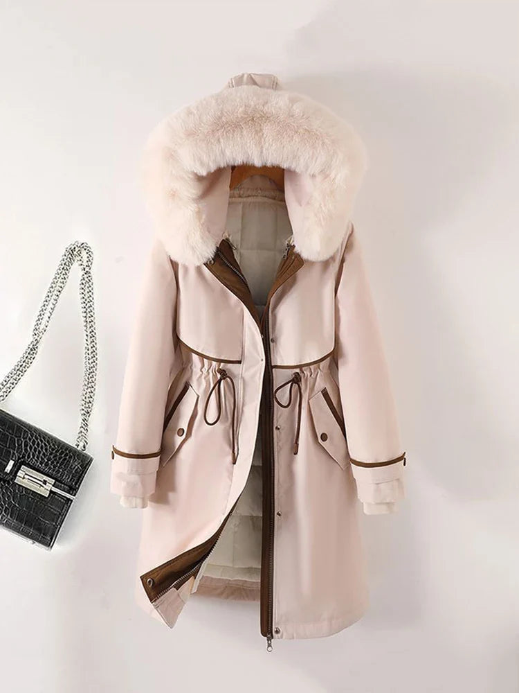 Mireille | Winterjas voor dames met afneembare binnencapuchon-Zomer Jassen-Calora-Roze-M-Calora