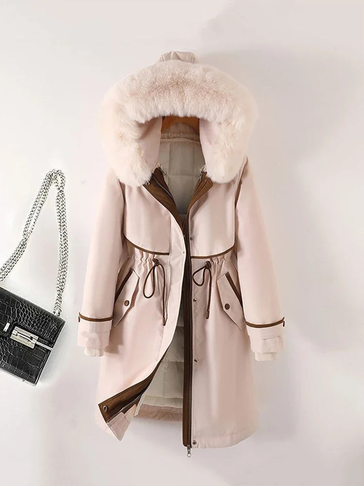 Mireille | Winterjas voor dames met afneembare binnencapuchon-Zomer Jassen-Calora-Roze-M-Calora