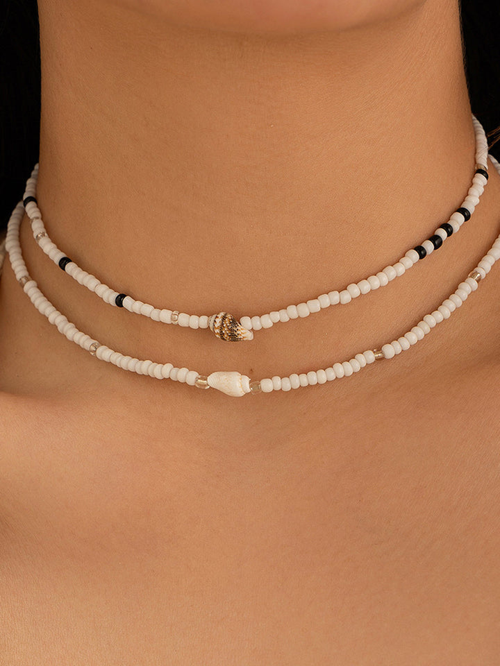 Moana | Strand vibe Schelpenketting-Kettingen-Calora-Wit-Eén maat-Calora