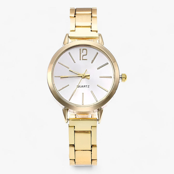 Modern rond Horloge van Legering - Inclusief Armband-Horloges-Calora-Goud-Calora