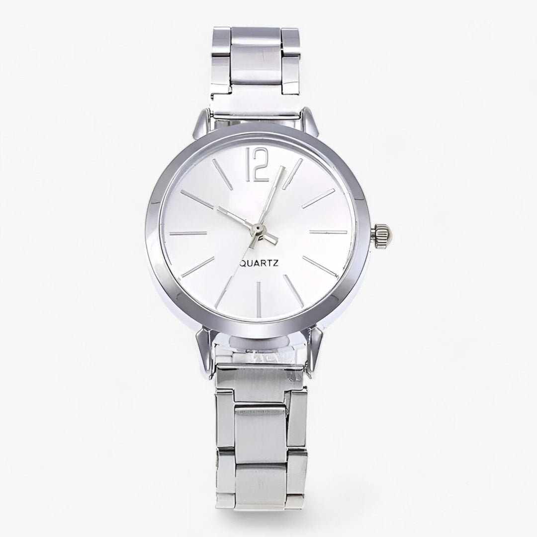 Modern rond Horloge van Legering - Inclusief Armband-Horloges-Calora-Zilver-Calora