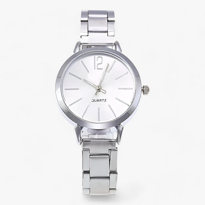 Modern rond Horloge van Legering - Inclusief Armband-Horloges-Calora-Zilver-Calora