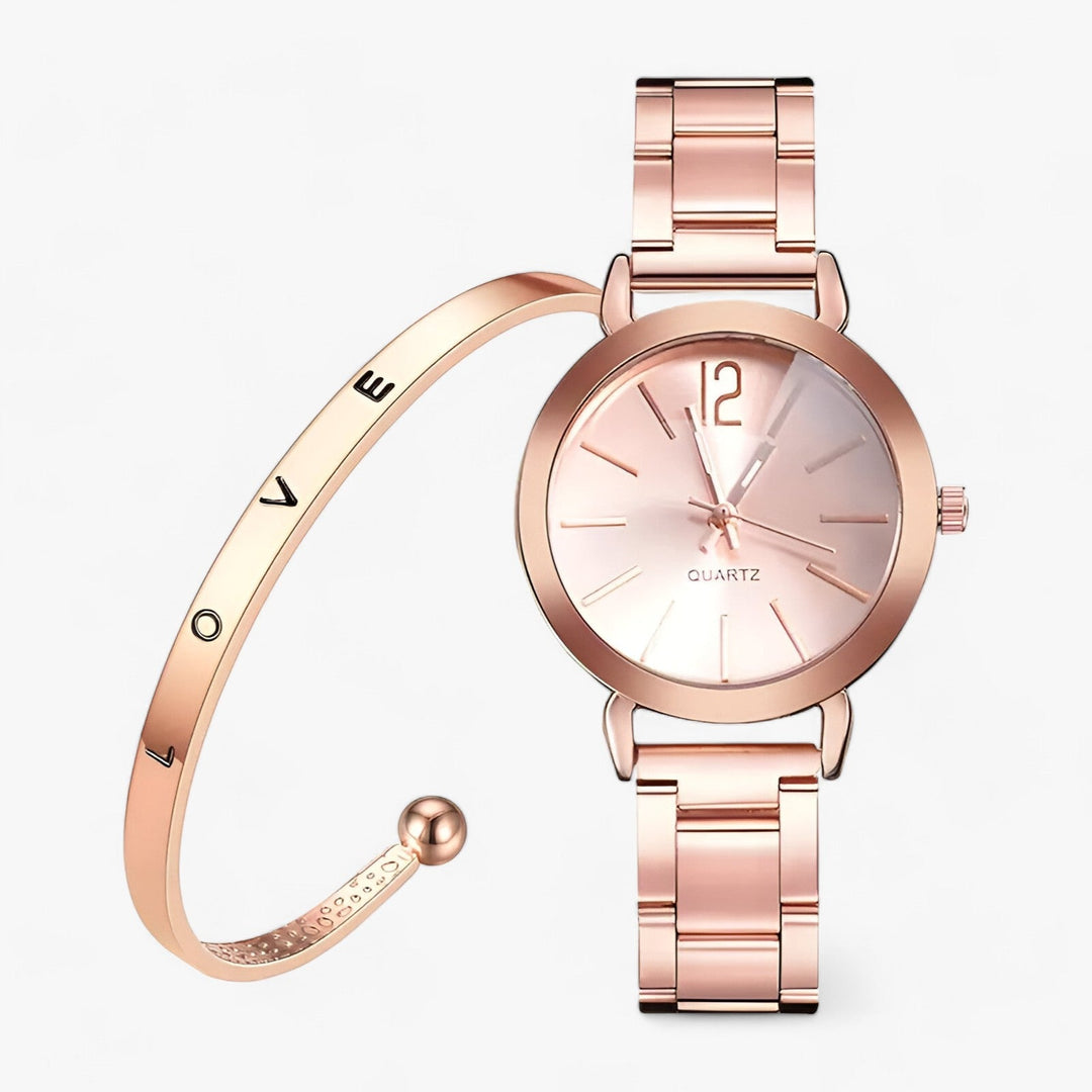 Modern rond Horloge van Legering - Inclusief Armband-Horloges-Calora-Zilver-Calora