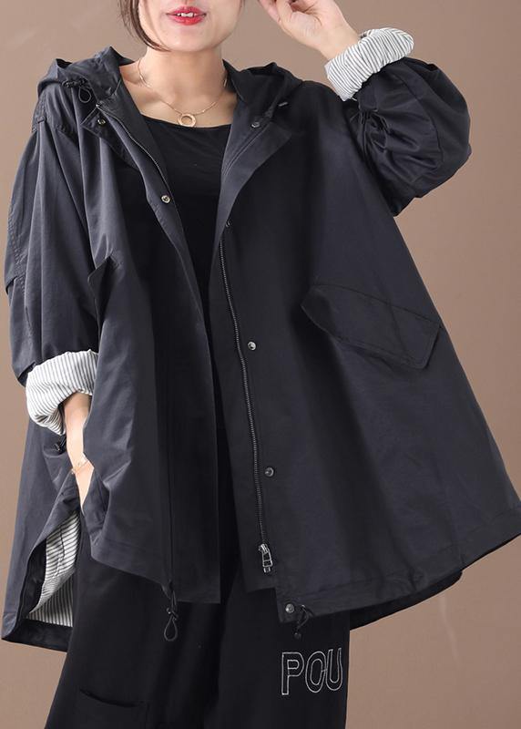 Moderne baggy plus size Regen Jas met capuchon voor dames-Zomer Jassen-Calora-Groen-S-Calora