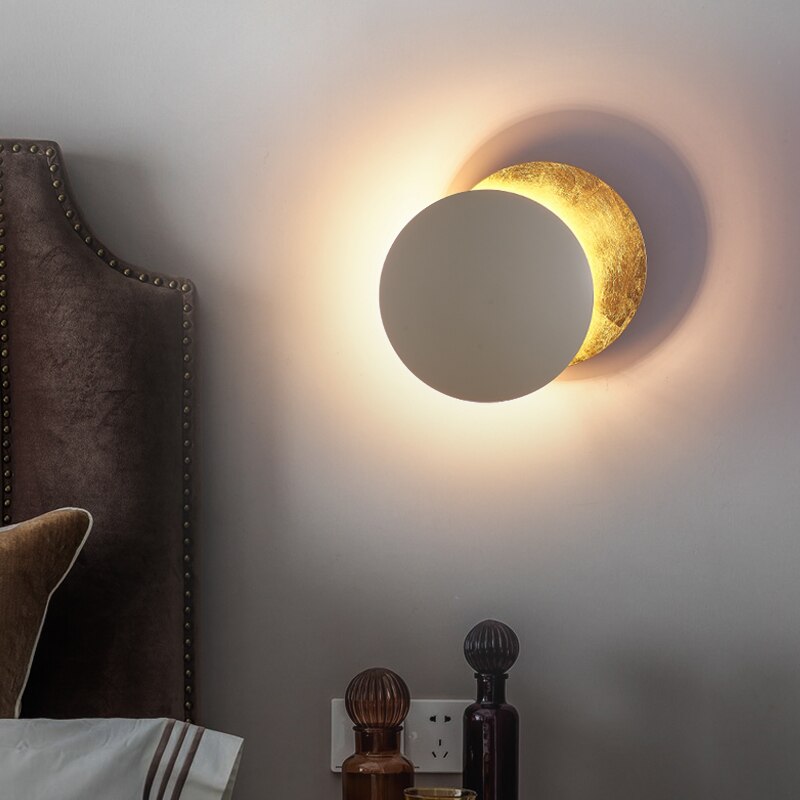 CALORA_ Moderne Premium Wandlamp met Zonne-Eclips Ontwerp