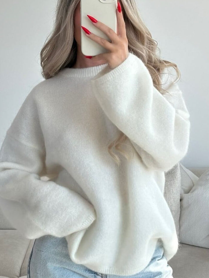CALORA_ Moderne Pullover met Losse Pasvorm en Wijde Mouwen