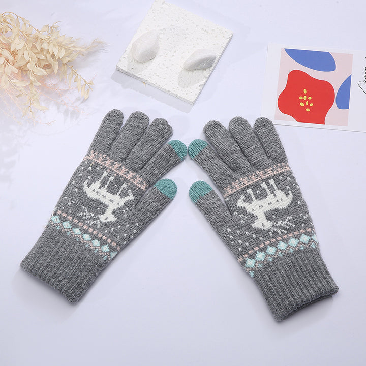 CALORA_ Modieuze Dikke Fleece Handschoenen voor Volwassenen met Touchscreen