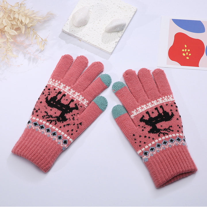 CALORA_ Modieuze Dikke Fleece Handschoenen voor Volwassenen met Touchscreen
