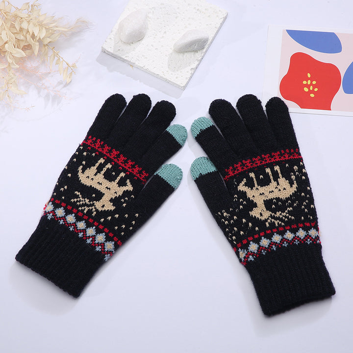 CALORA_ Modieuze Dikke Fleece Handschoenen voor Volwassenen met Touchscreen