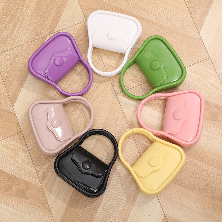 CALORA_ Modieuze Jelly Zachte Handtas met Magnetische Sluiting
