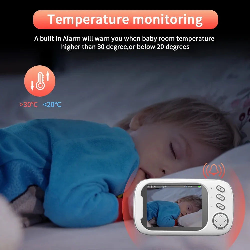 CALORA_ Monimo | Draadloze Babyfoon met LCD Scherm - Temperatuurmonitoring