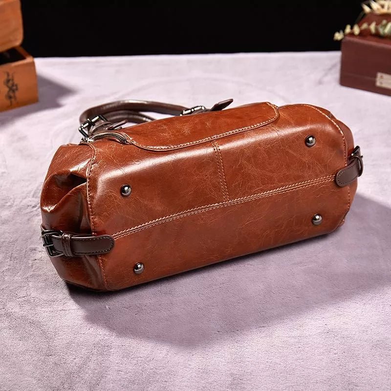 Morino | Elegante Italiaanse Leren Tas-Handtassen-Calora-Rood - Borgo-Calora