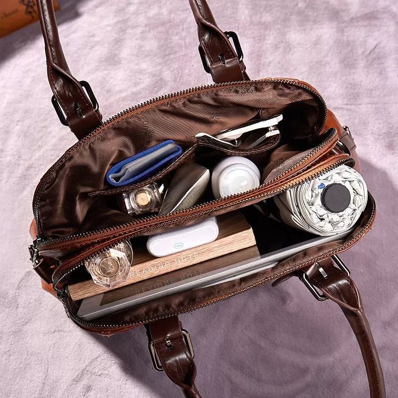 Morino | Elegante Italiaanse Leren Tas-Handtassen-Calora-Rood - Borgo-Calora
