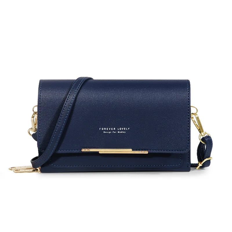 Morino | PU Vegan Leren Dames Handtas-Handtassen-Calora-Donkerblauw-Calora