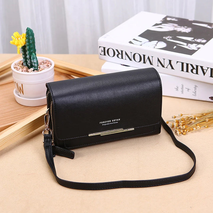 Morino | PU Vegan Leren Dames Handtas-Handtassen-Calora-Zwart-Calora
