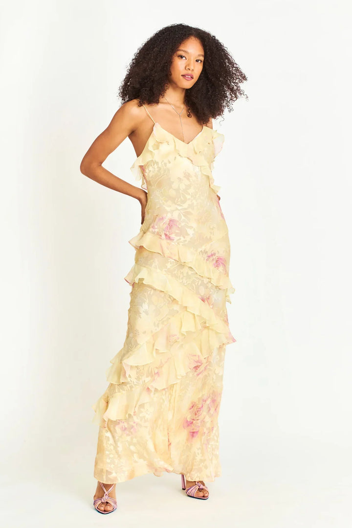 Mouwloze Lange Jurk Voor Dames Elegant Zomer En Avond-Zomer Jurken-Calora-Roze-6 - 8 (S)-Calora