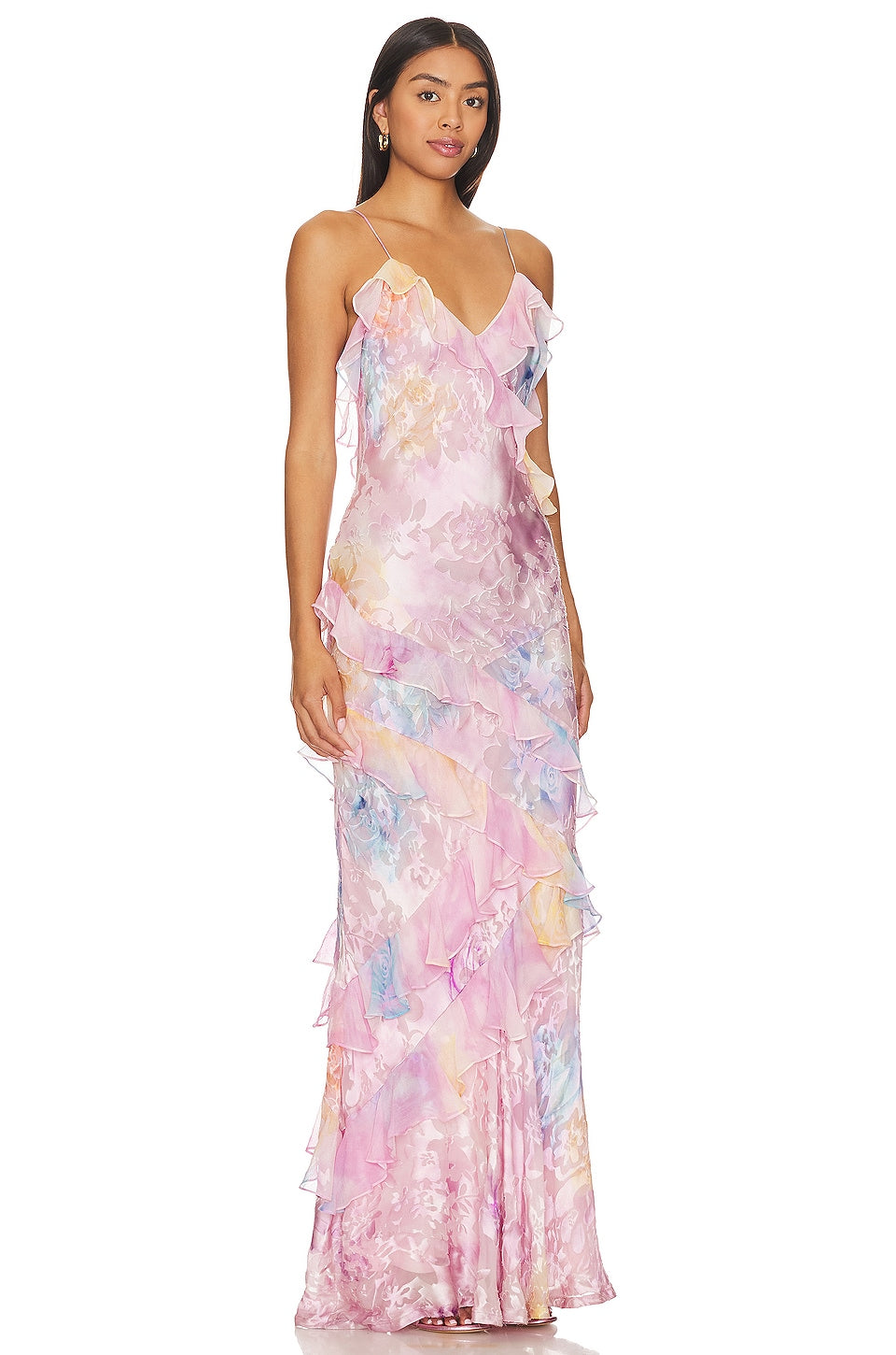 Mouwloze Lange Jurk Voor Dames Elegant Zomer En Avond-Zomer Jurken-Calora-Roze-6 - 8 (S)-Calora