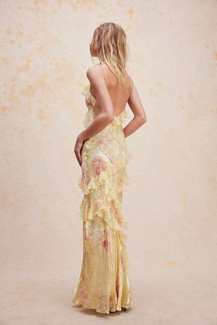 Mouwloze Lange Jurk Voor Dames Elegant Zomer En Avond-Zomer Jurken-Calora-Roze-6 - 8 (S)-Calora