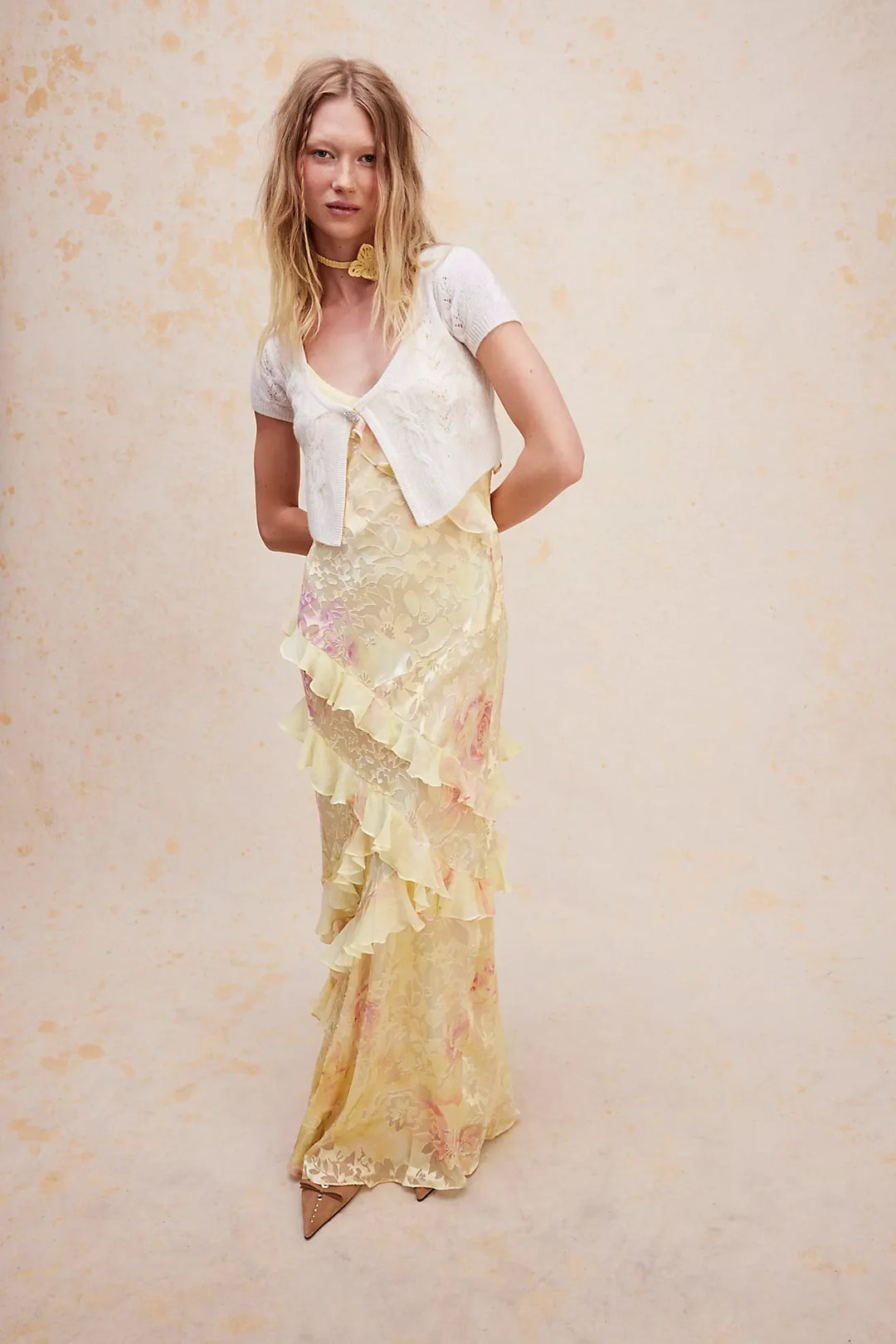 Mouwloze Lange Jurk Voor Dames Elegant Zomer En Avond-Zomer Jurken-Calora-Roze-6 - 8 (S)-Calora