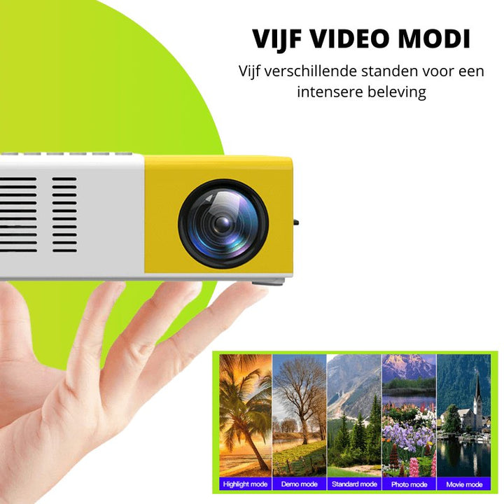 Multibeam | Draagbare Beamer Projector 3.0-Elektronica/Gadgets-Calora-Geel-Calora