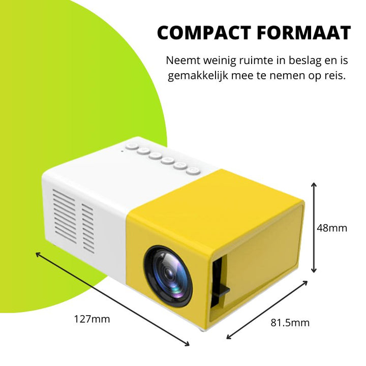 Multibeam | Draagbare Beamer Projector 3.0-Elektronica/Gadgets-Calora-Geel-Calora