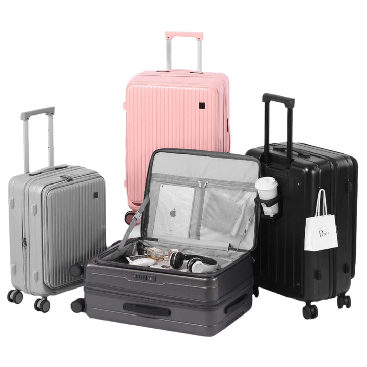 CALORA_ Multifunctionele Koffer Reisbagage met TSA-slot en zijopening