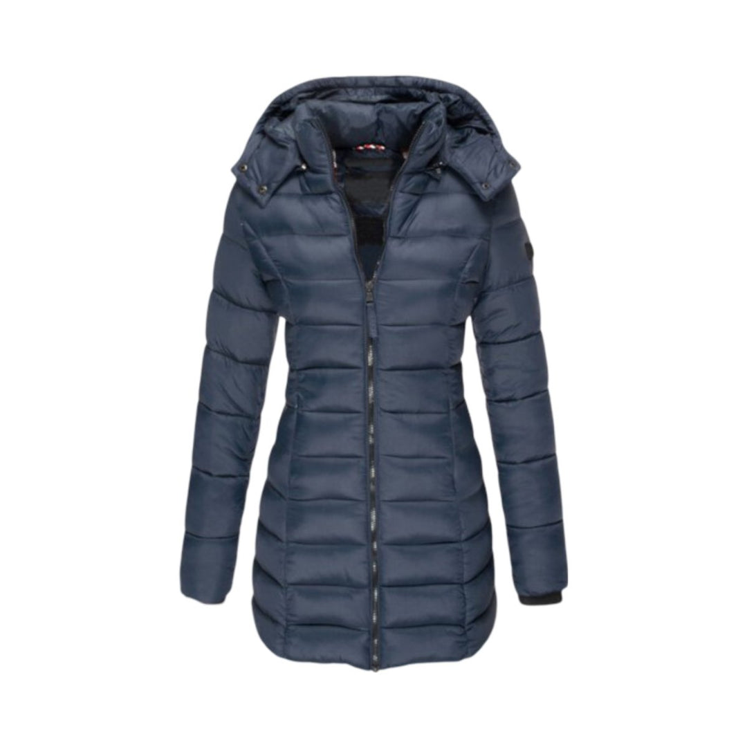 Mystara | Warme Elegante Jas-Zomer Jassen-Calora-Blauw-S-Calora