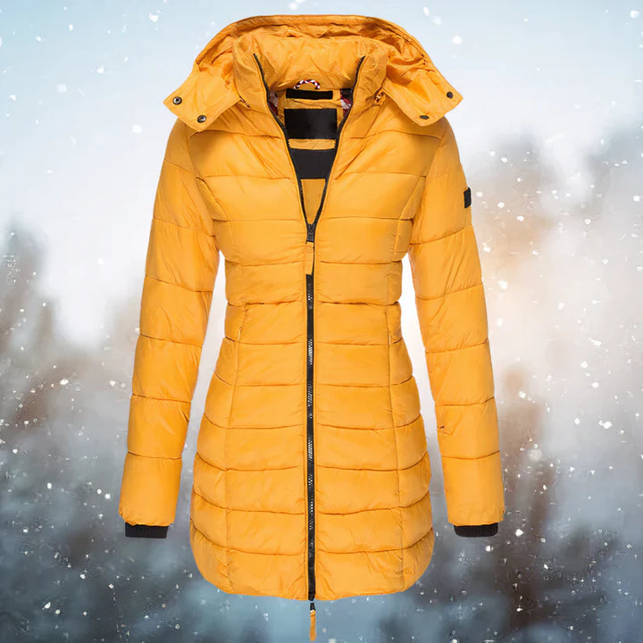 Mystara | Warme Elegante Jas-Zomer Jassen-Calora-Geel-S-Calora