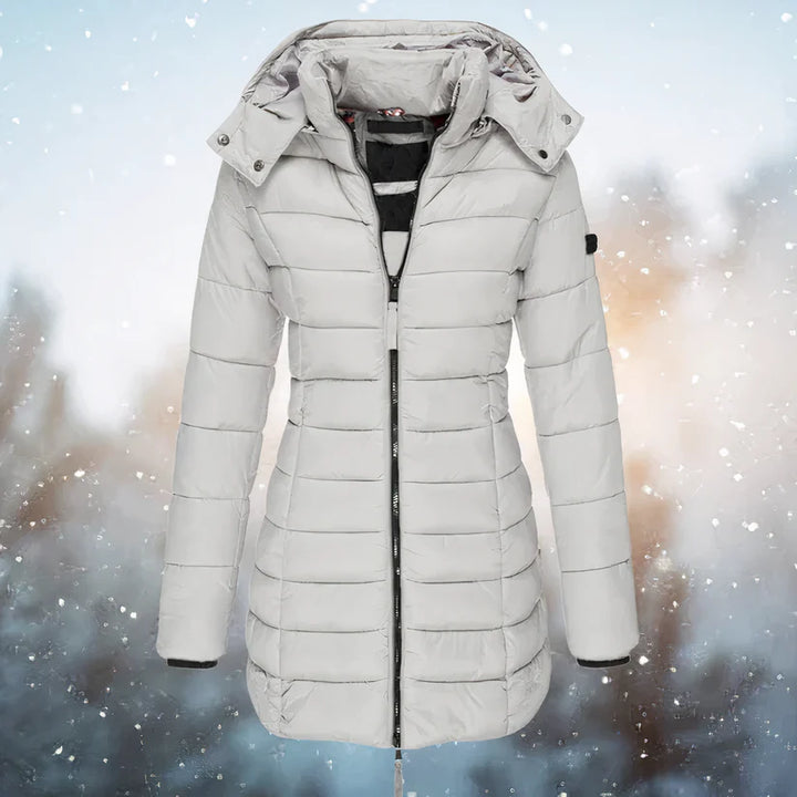 Mystara | Warme Elegante Jas-Zomer Jassen-Calora-Grijs-S-Calora