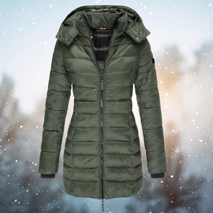 Mystara | Warme Elegante Jas-Zomer Jassen-Calora-Groen-S-Calora