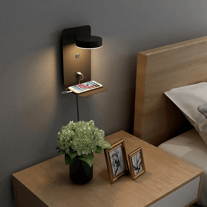 CALORA_ Nachtlamp met Oplader en 90° Draaibaar Oplaadstation