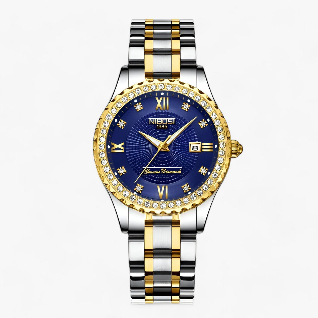 Nibosi 1985 | Premium Gouden Horloge-Horloges-Calora-Blauw-Calora