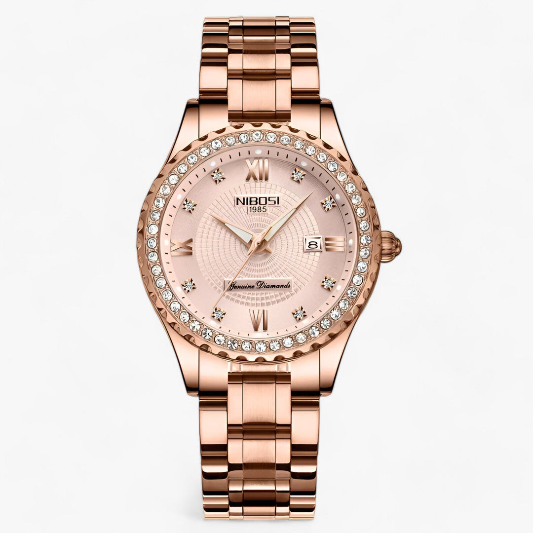 Nibosi 1985 | Premium Gouden Horloge-Horloges-Calora-Rosé goud-Calora
