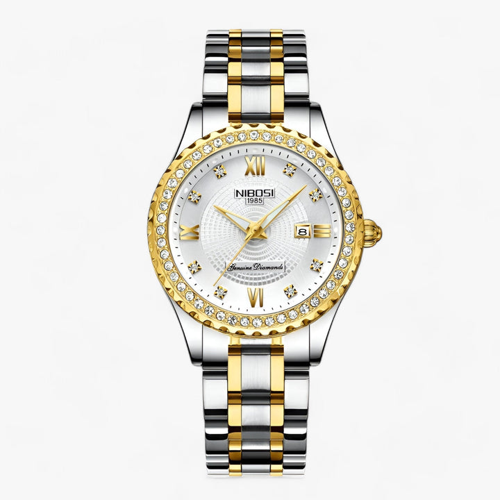 Nibosi 1985 | Premium Gouden Horloge-Horloges-Calora-Wit-Calora