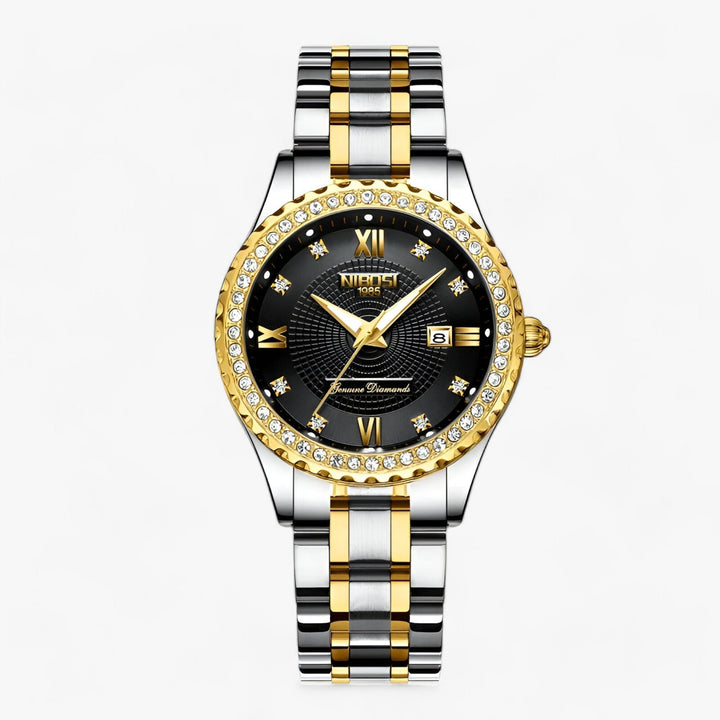 Nibosi 1985 | Premium Gouden Horloge-Horloges-Calora-Zwart-Calora