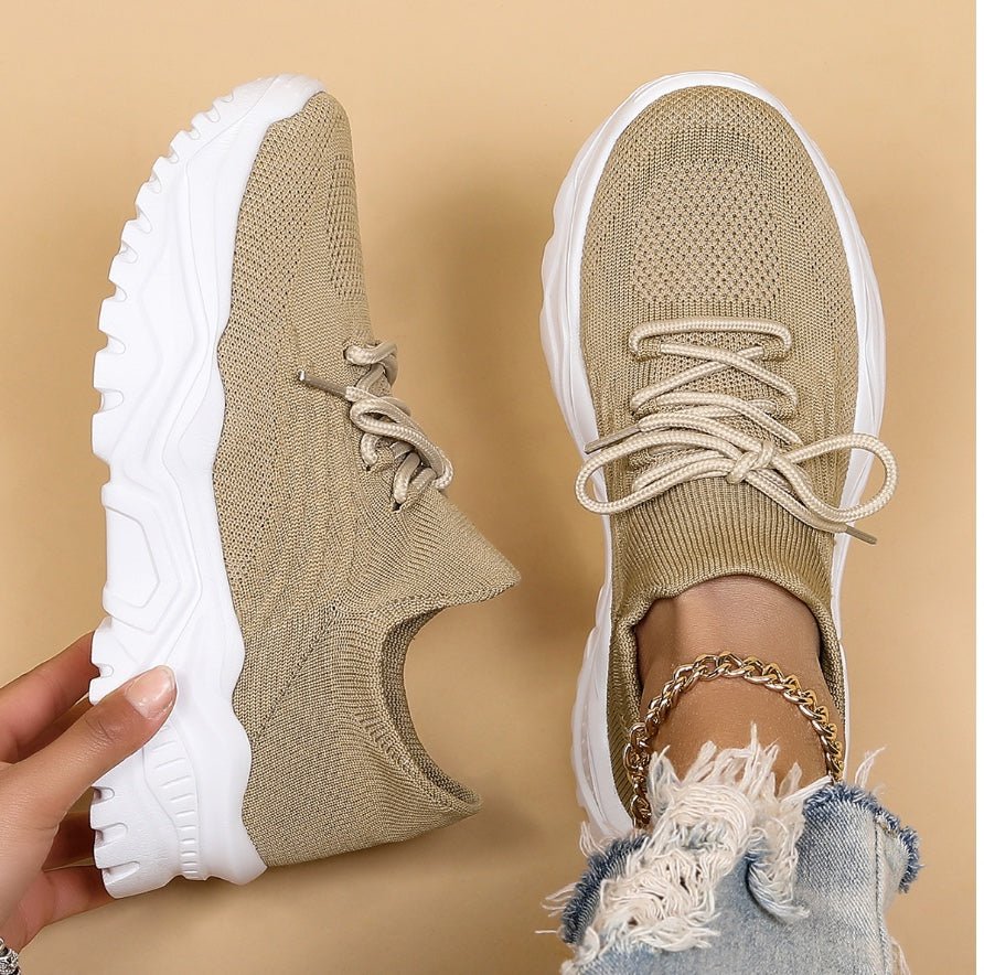 Nienke⎮ Comfortabele Sneakers-Sneakers-Calora-Beige-35-Calora