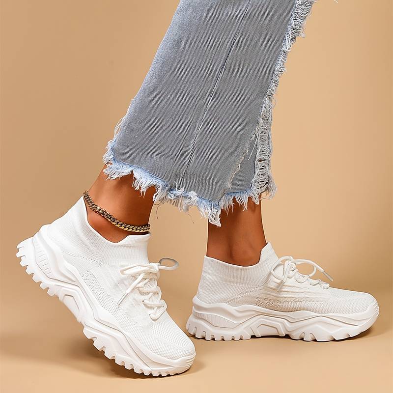 Nienke⎮ Comfortabele Sneakers-Sneakers-Calora-Wit-35-Calora