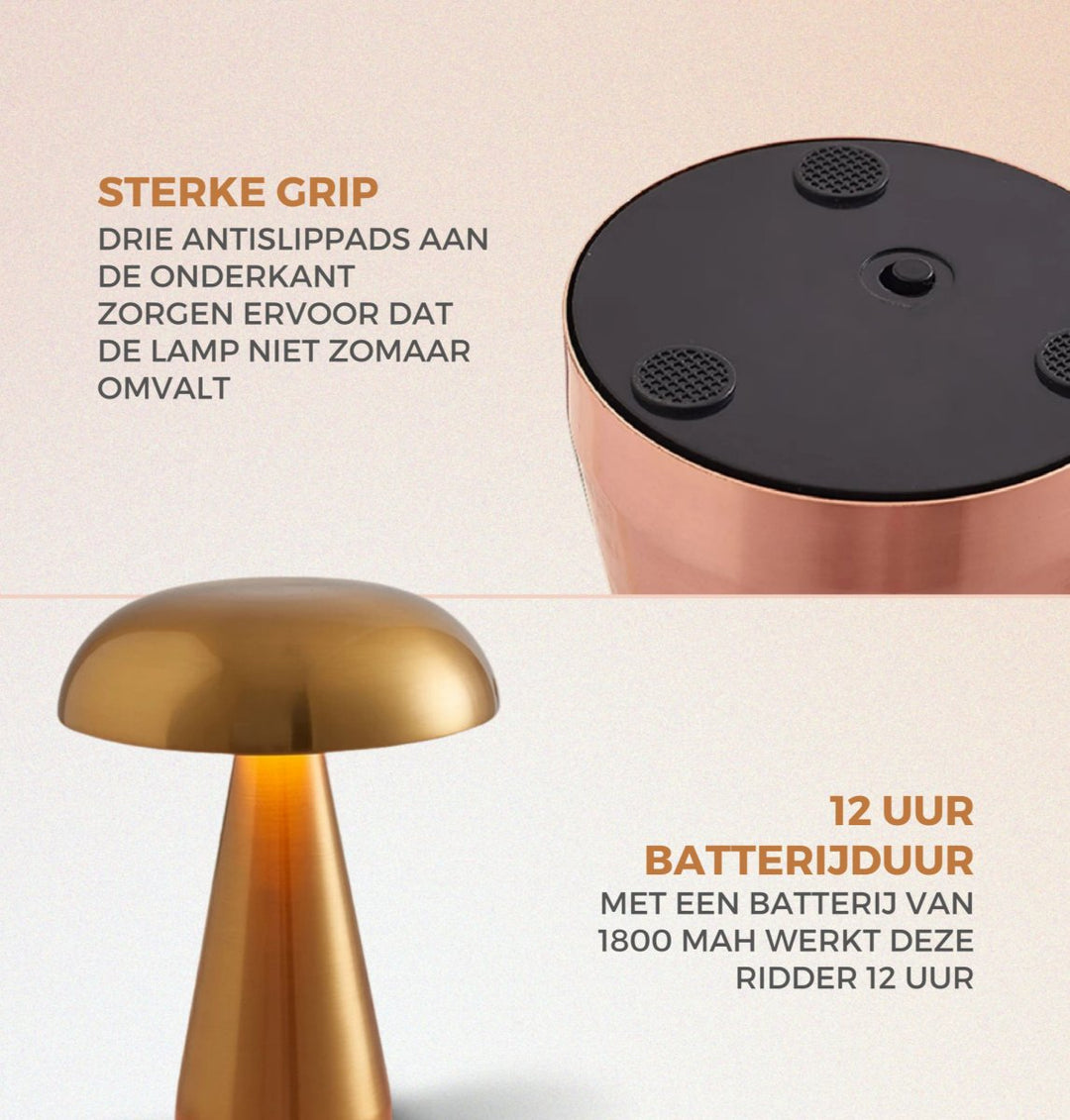 NightGlow | Draadloze Touch Nachtlamp-Elektronica/Gadgets-Calora-Koper-Calora