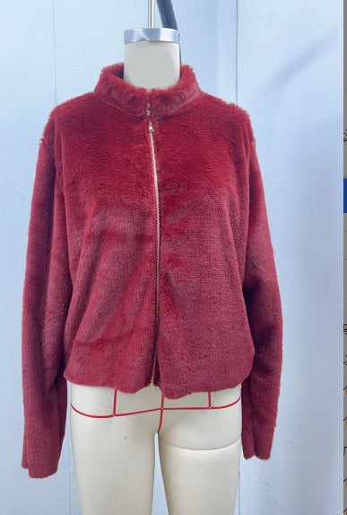 Nimara | Warme Elegante faux fur Overgangsjas-Zomer Jassen-Calora-Bruin-S-Calora