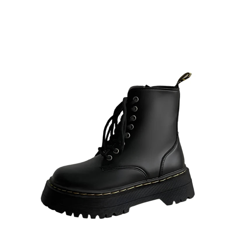 Noa | Chunky Leren Dames Laarzen met hoge zool-Laarzen-Calora-37-Calora