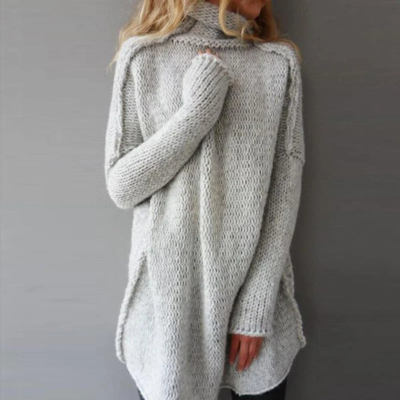 Noéla | Modieuze losse trui met lange mouwen-Blazers & Vesten-Calora-Grijs-S-Calora