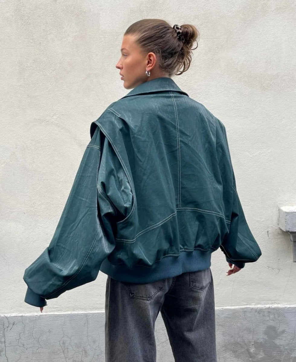 CALORA_ Noéla | Oversized Leren Jas voor Dames