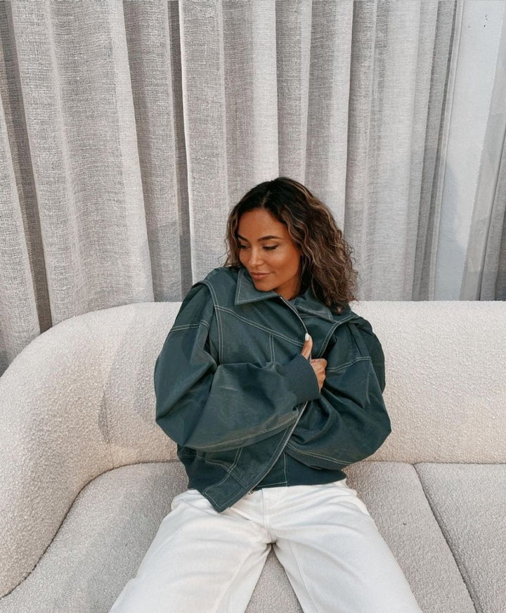 CALORA_ Noéla | Oversized Leren Jas voor Dames