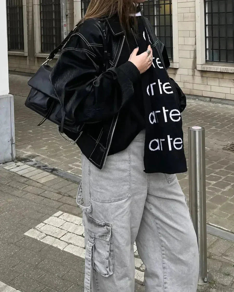 CALORA_ Noéla | Oversized Leren Jas voor Dames