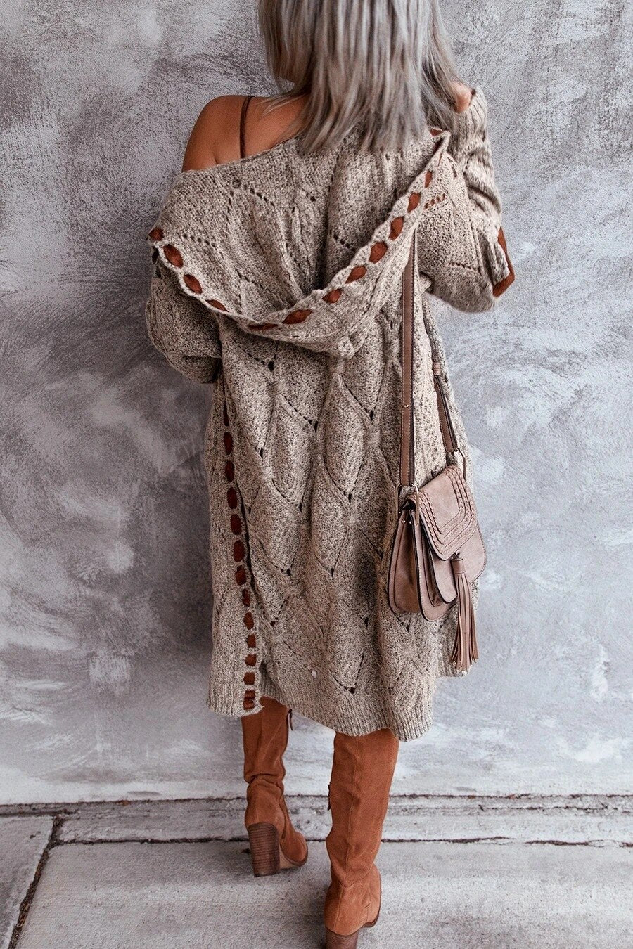 CALORA_ Noéla | Stijlvol Lang Vest met Capuchon