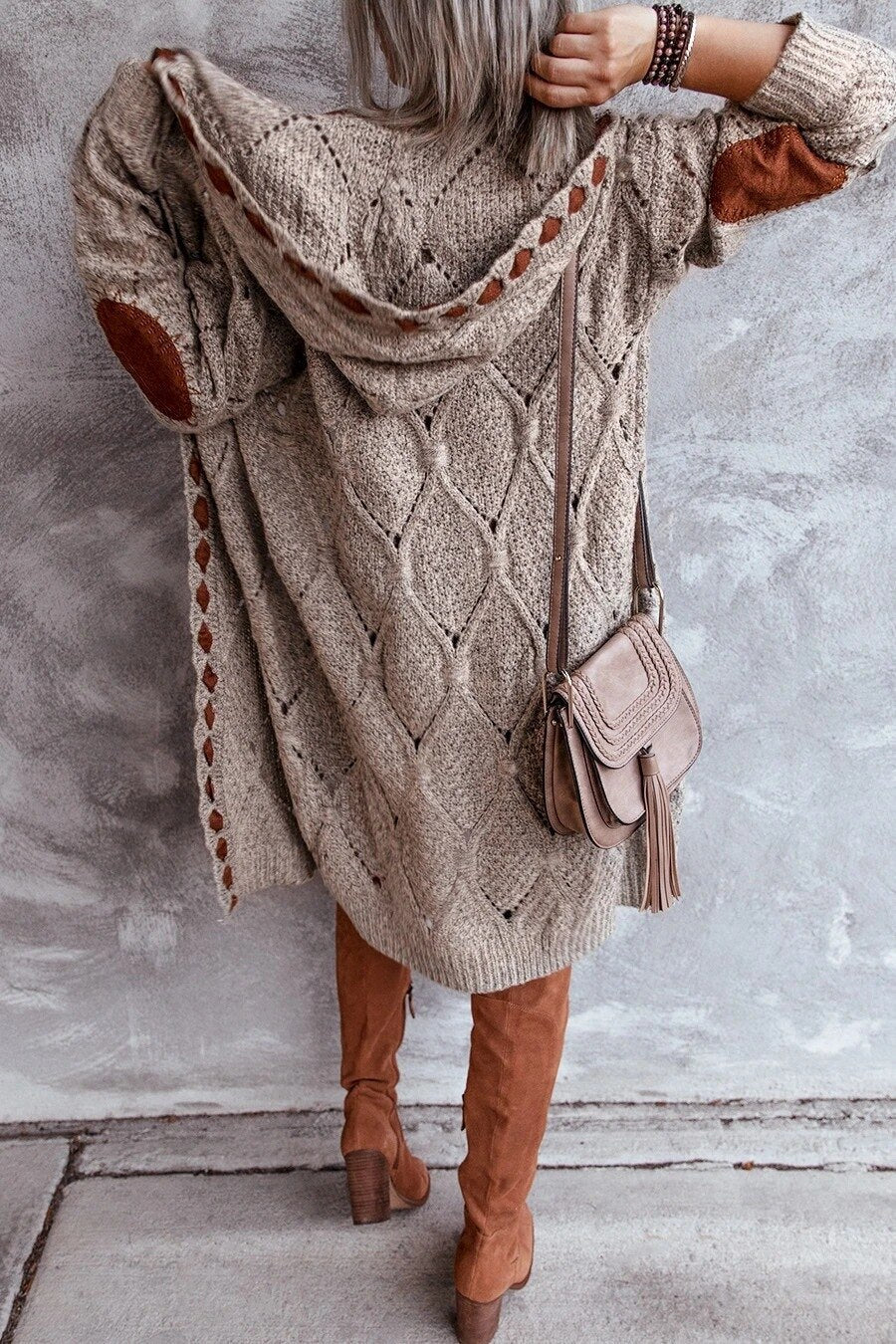 CALORA_ Noéla | Stijlvol Lang Vest met Capuchon