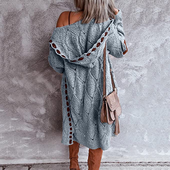CALORA_ Noéla | Stijlvol Lang Vest met Capuchon
