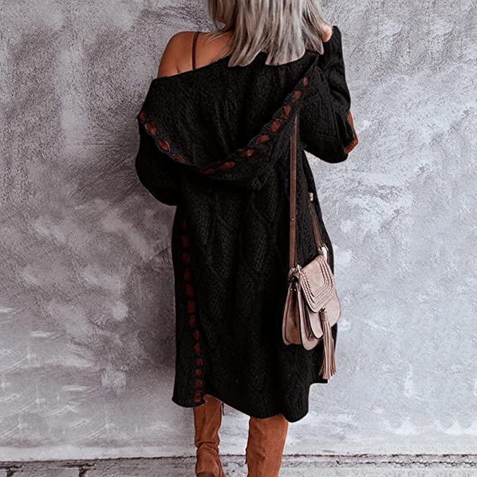 CALORA_ Noéla | Stijlvol Lang Vest met Capuchon