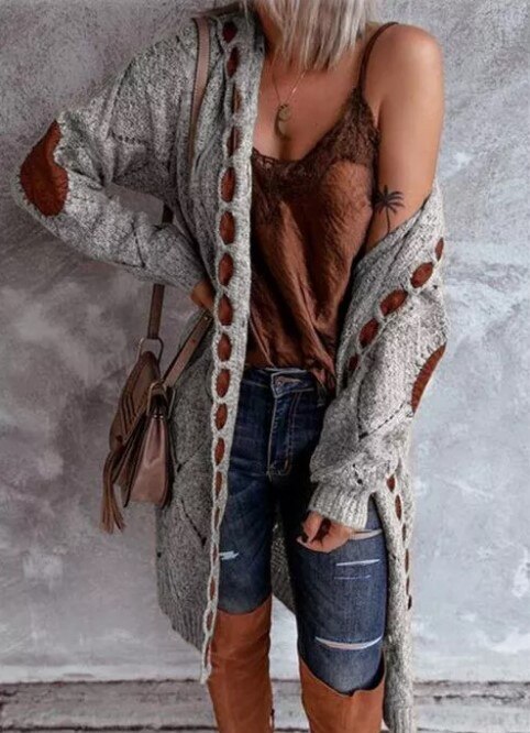 CALORA_ Noéla | Stijlvol Lang Vest met Capuchon